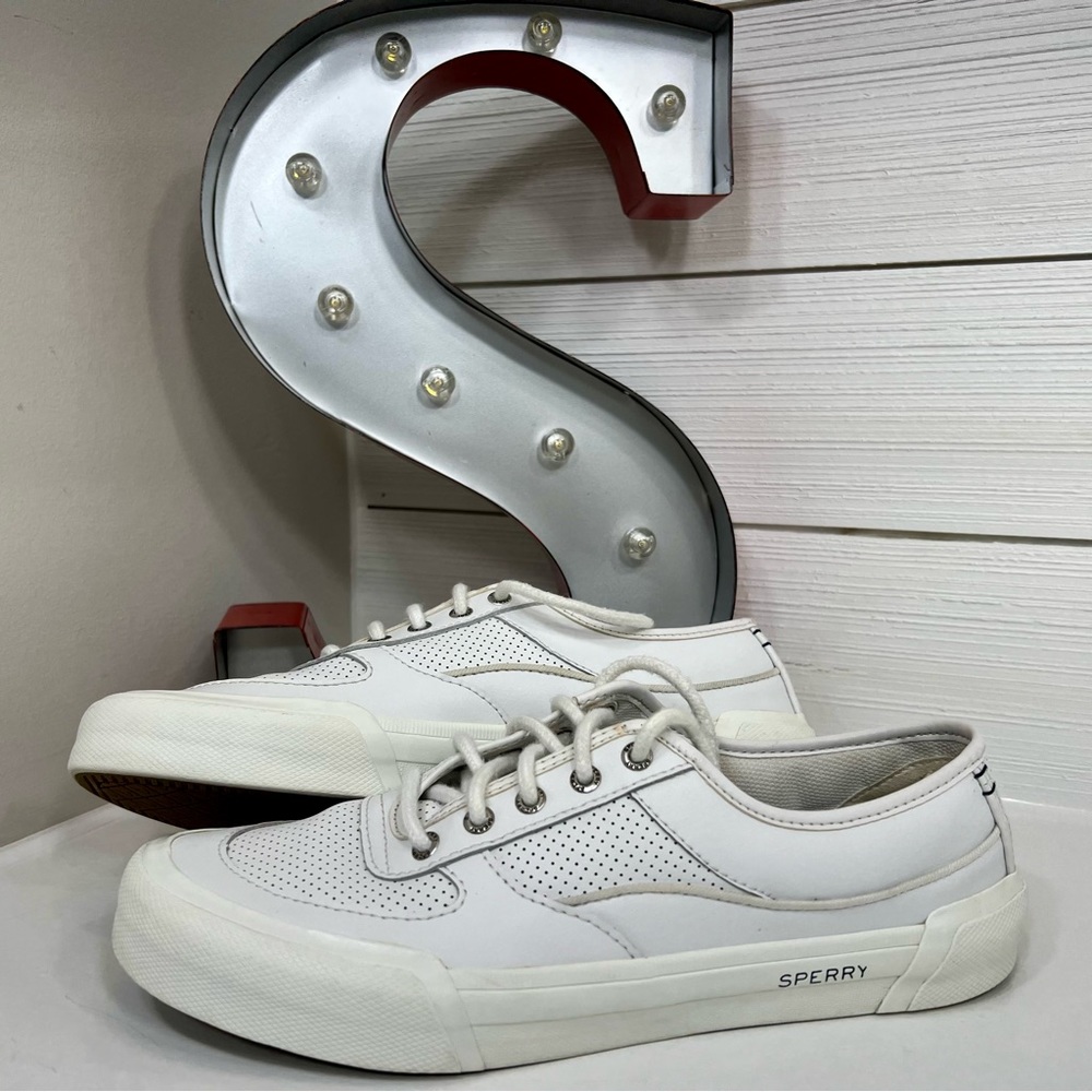 Sperry Top Sider Leather Soletide White Women’s Sneakers
